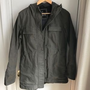 prAna women's M cristos parka in slate green